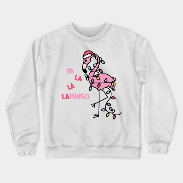 Christmas Flamingo Crewneck Sweatshirt by Kimberly Sterling